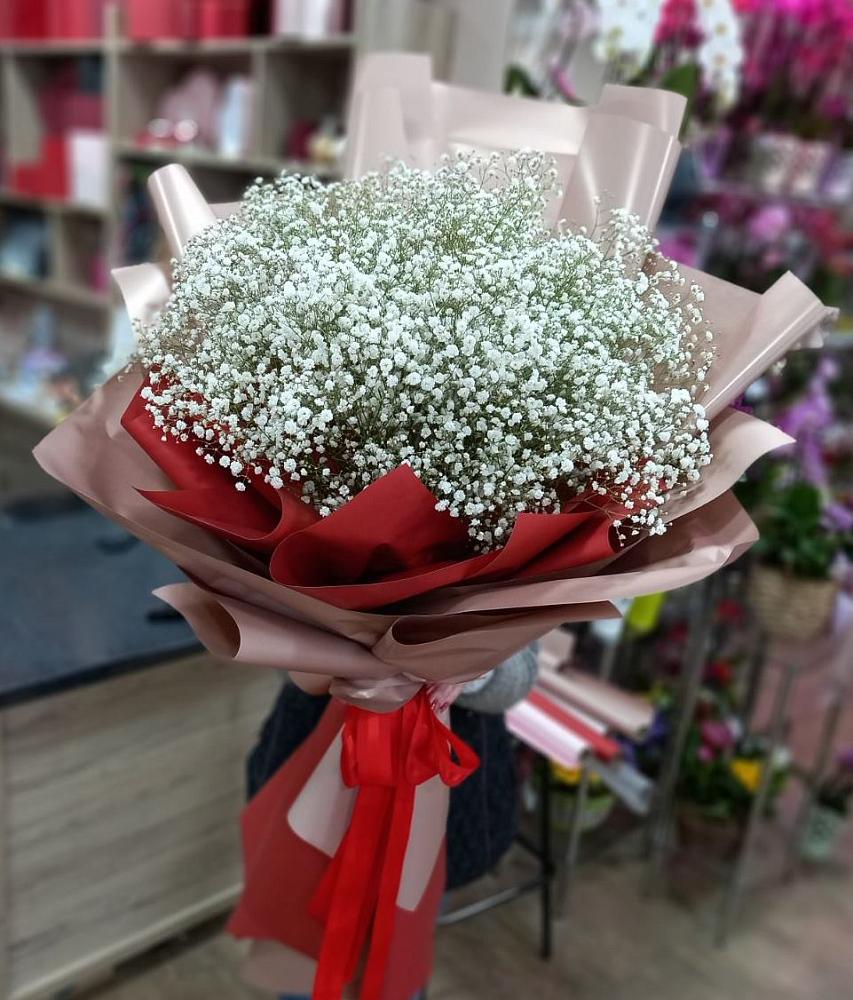 Букет Белые хлопья в Киренске Букет цветов из: Гипсофила в Киренске