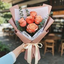 Букет персиковый аромат в Киренске Букет цветов из:  Розы в Киренске