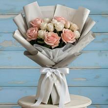Букет Нежное облако в Киренске Букет цветов из:  Розы в Киренске